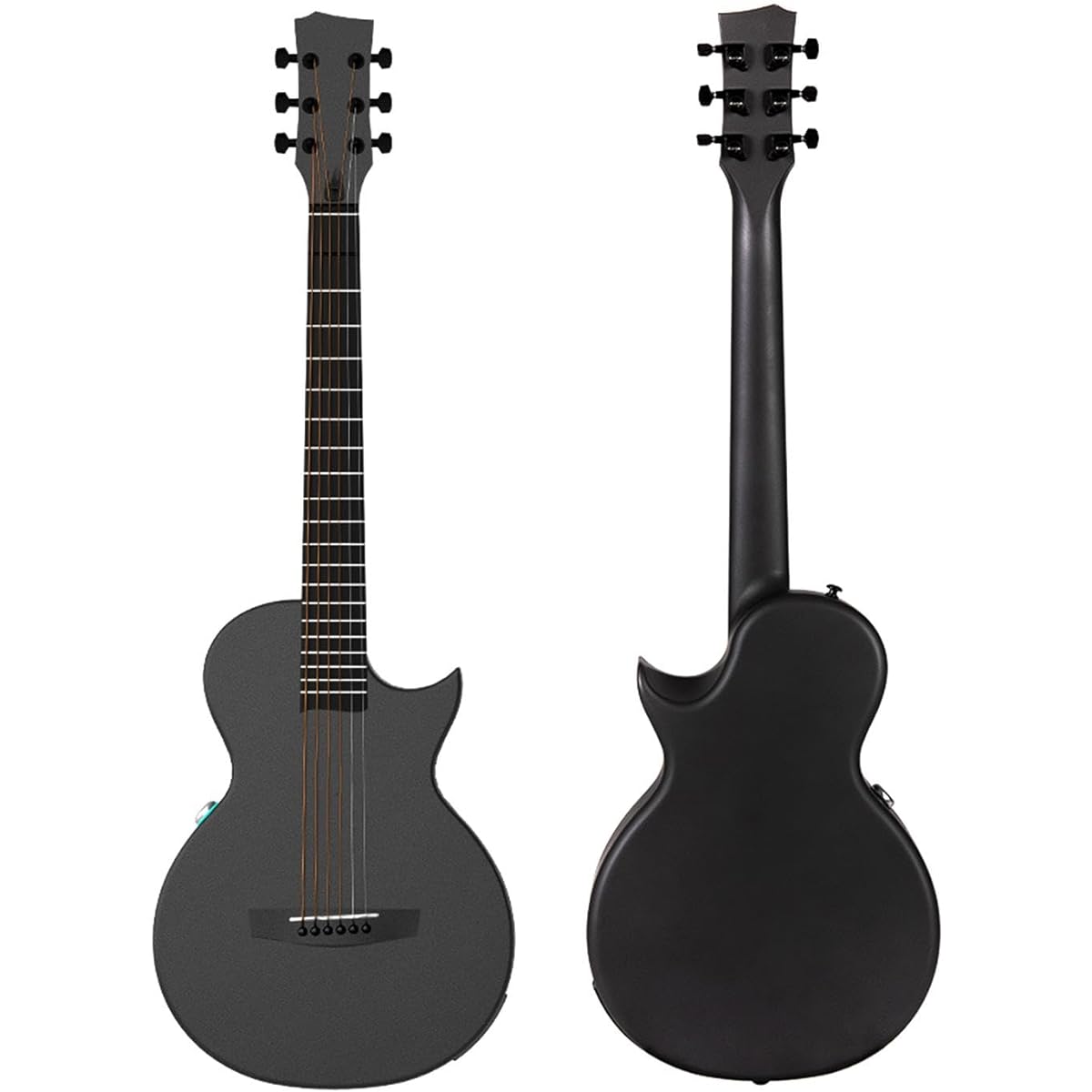 DeeRace Acoustic Guitar, 6 String Acoustic Guitar, 35" Carbon Fiber with Guitar Pack, Acoustic Electric Guitar for Kids, Teens, Travel, Black