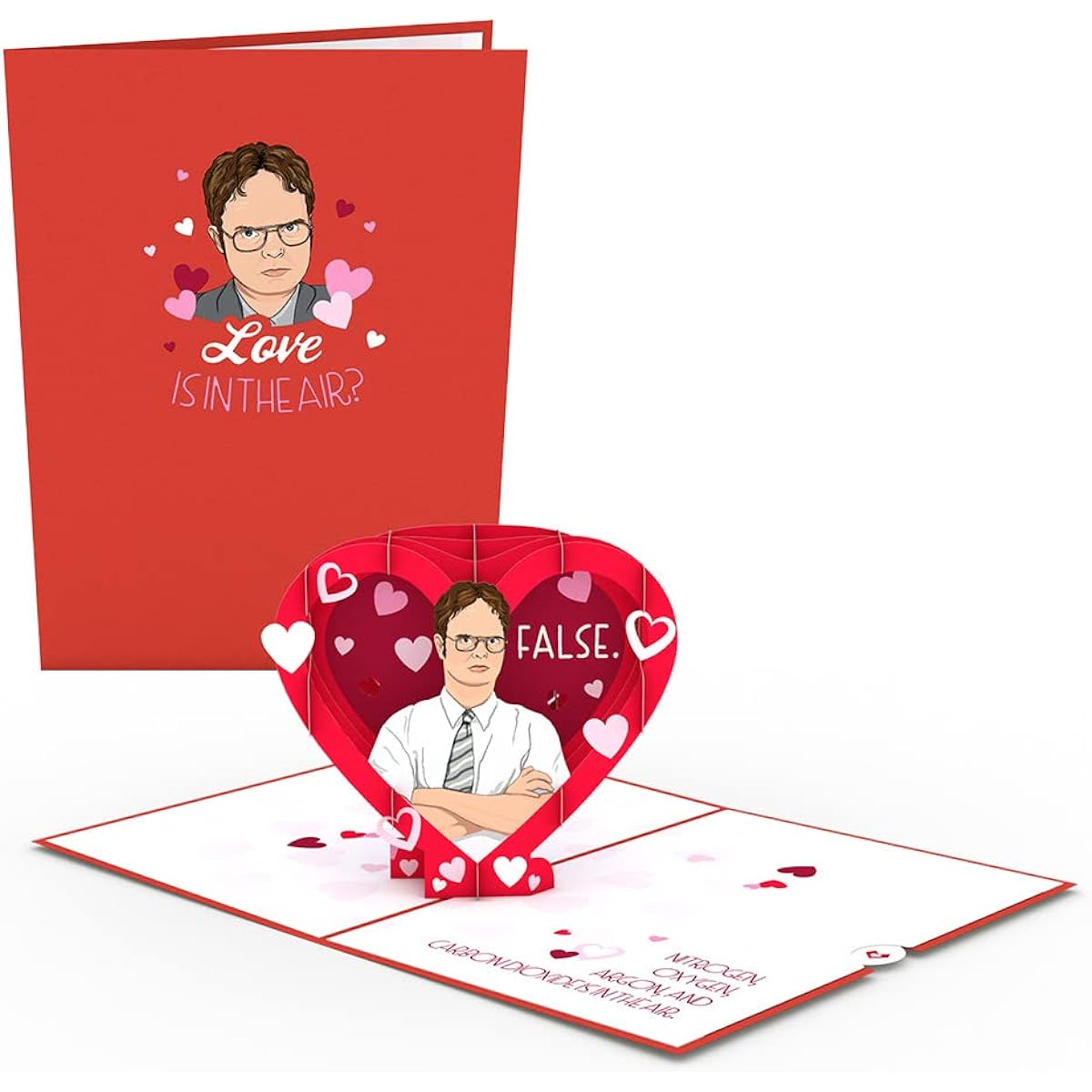 Lovepop The Office 'Love Is In The Air' Pop Up Card - 5" x 7" Funny Greeting Card for Boyfriend - Perfect Card for Dwight Schrute Fan
