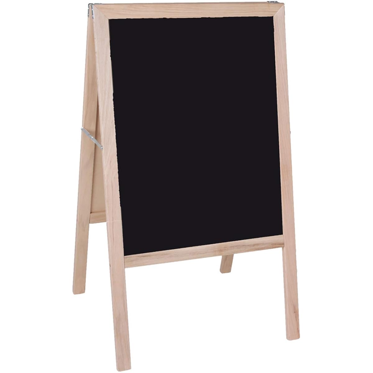 Crestline Products Natural Wood Marquee Easel (2 Black Whiteboards) - 42" H x 24" W Sidewalk Easel