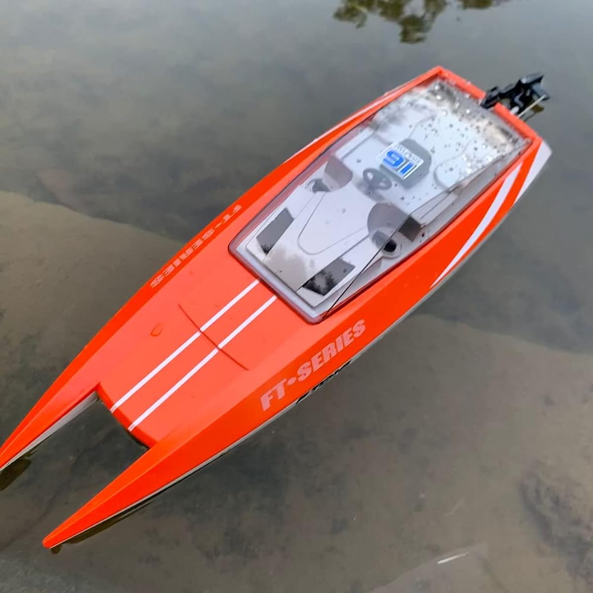 18.9inch Ft016 Remote Control Boat RC Submarine Racing High Speed Boat 30km+ Boy Adult Lake Pool Auto Water Cool Max Feilun FT012 RC Boat