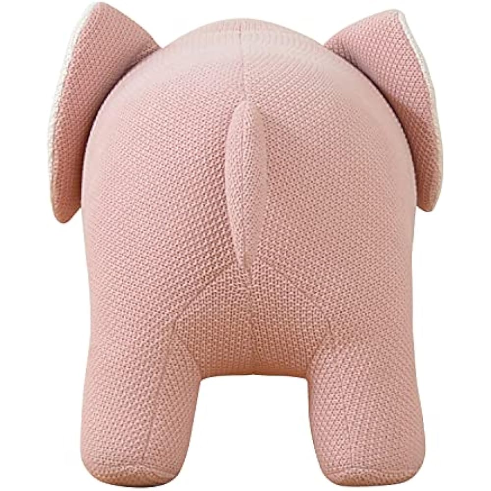 Animal Stool Elephant Load Capacity 80kg Cotton Knit Pink Spoon Me
