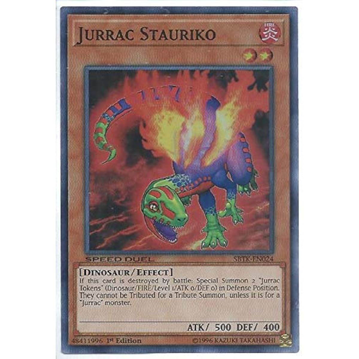 - Jurrac Staurico - SBTK-EN024 - Super Rare - 1st Edition - Speed Duel - Trials of the Kingdom