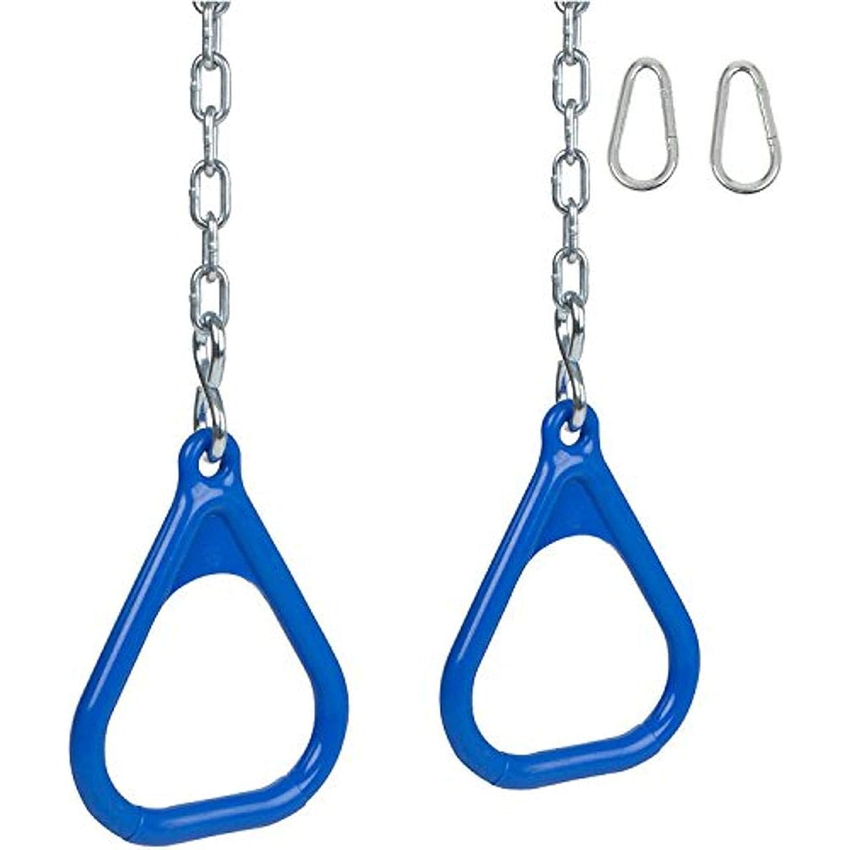 Swing Set Stuff Trapeze Rings with Chains (Pair) and SSS Logo Sticker Blue SSS-0031-P