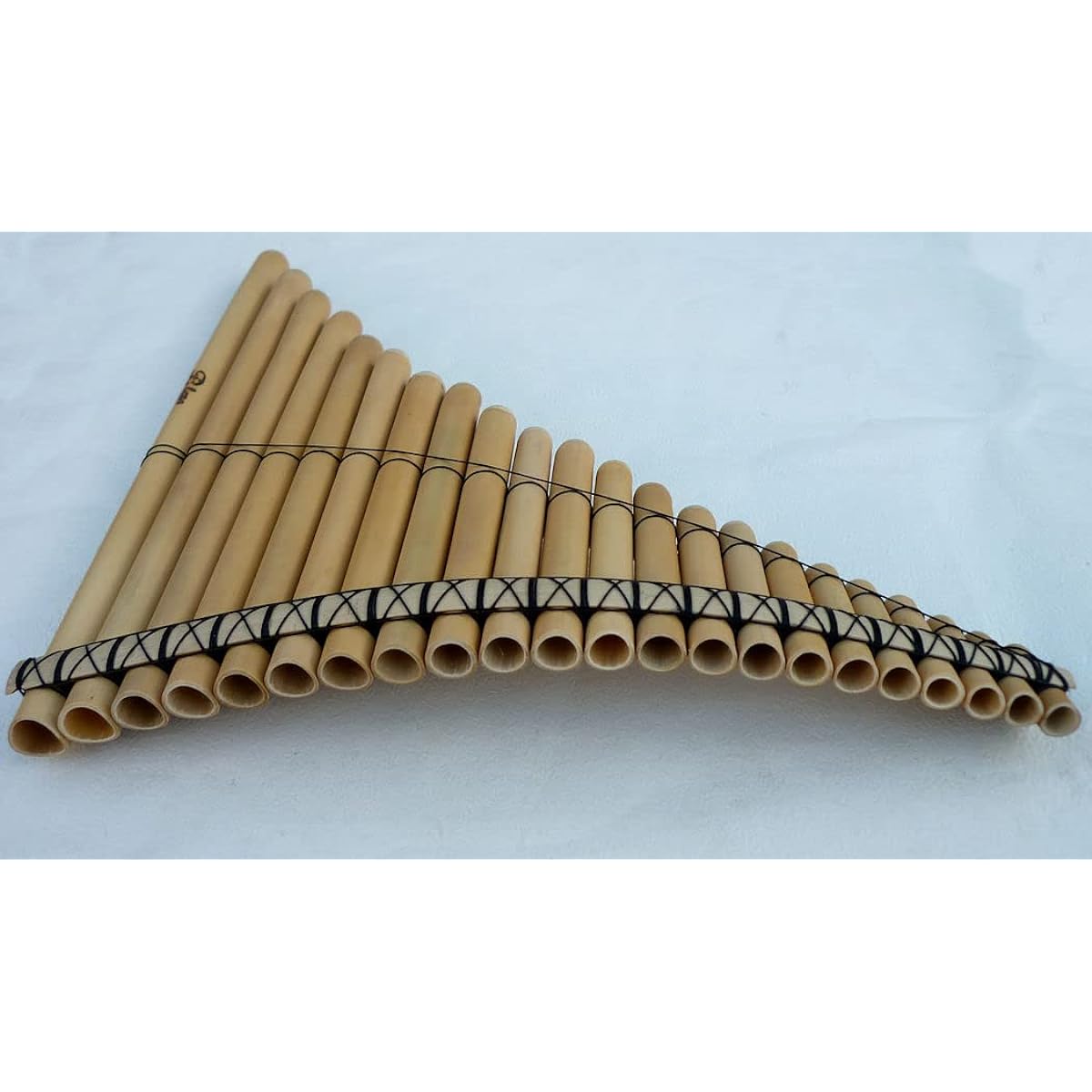 Left Bass Folklore Instrument Pan Flute Sampogna PAN-21 33cm 22 tubes