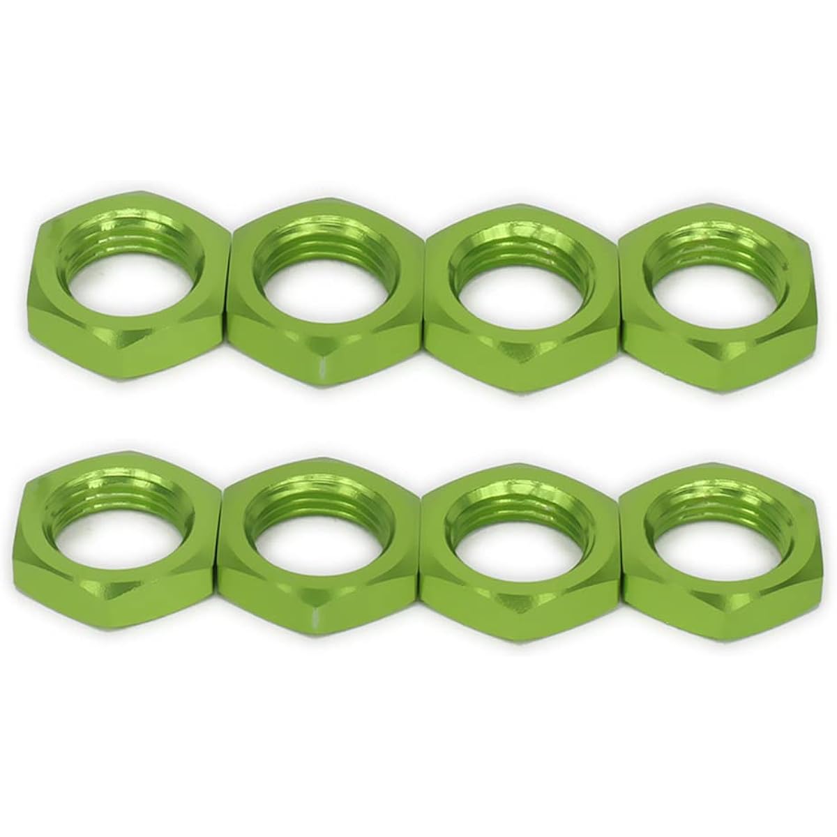 Alloy Wheel Nuts 17mm Thread 1.0 Arrma 3s 6s Notorious Kraton Outcast Typhon Mojave Talion Infraction Limitless Felony Upgrade Parts 8pcs/Set (Green)