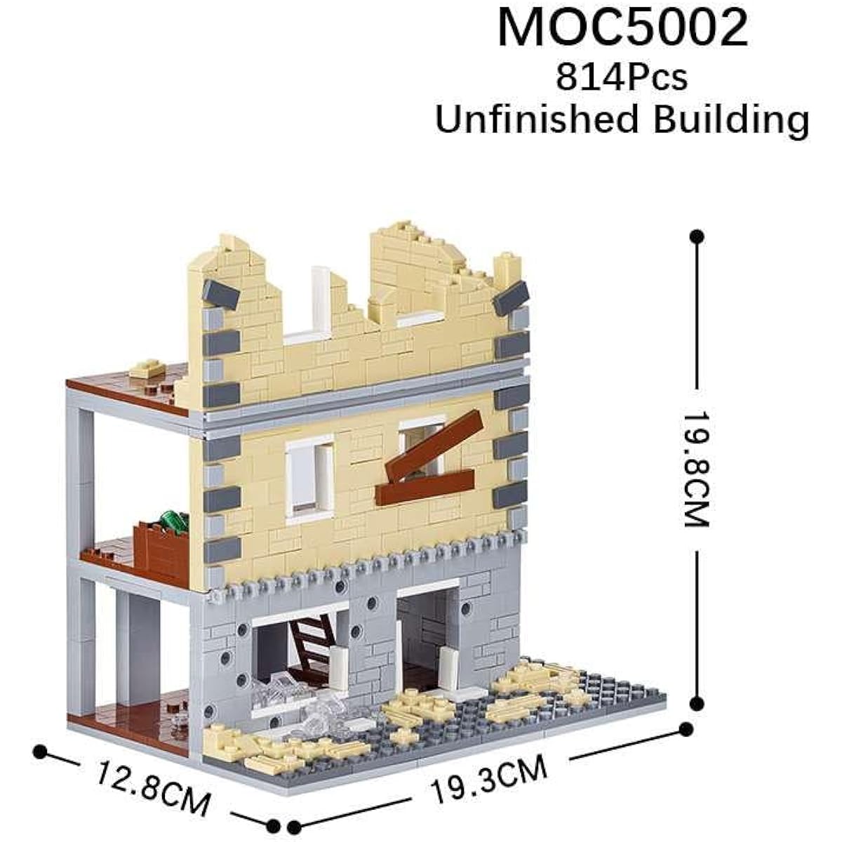 MOOXI WW2 House Building Blocks Set of 814 Military Building Blocks Set allows you to build your own battle scene.