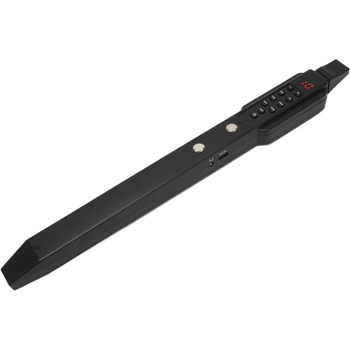 Digital Wind Instrument with 10 Tones, Rechargeable Mini Electronic Wind Instrument with 12 Accompaniments (Black)