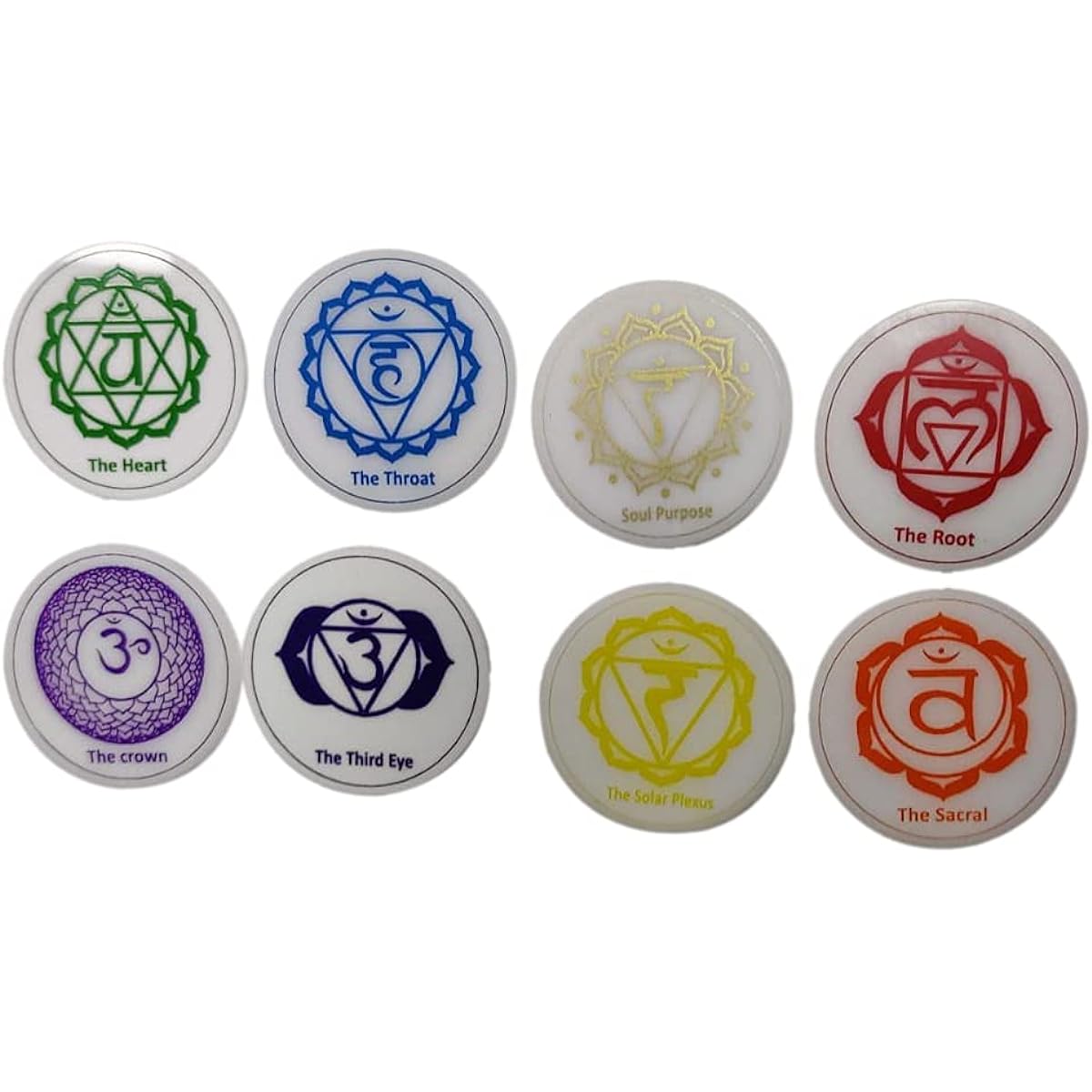 Radical Premium Color Chakra Soul Healing Tuning Fork Set of 8 Starter Kit Name and Hz Engraved Chakra Color Symbol Pouch Included Mallet 0.1% Accuracy