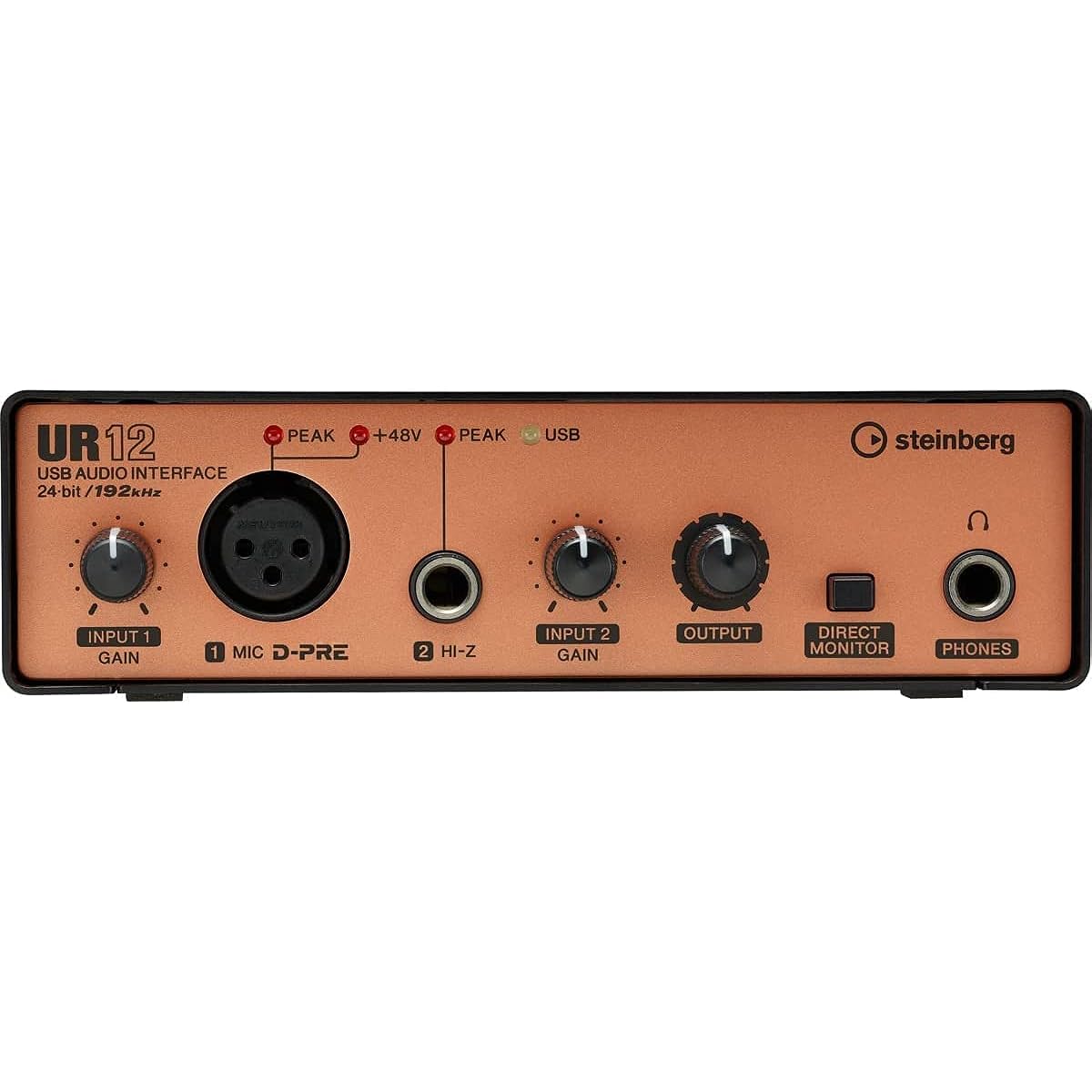 Steinberg USB Audio Interface Pack UR12 Black & Copper Model UR12B PS Pack