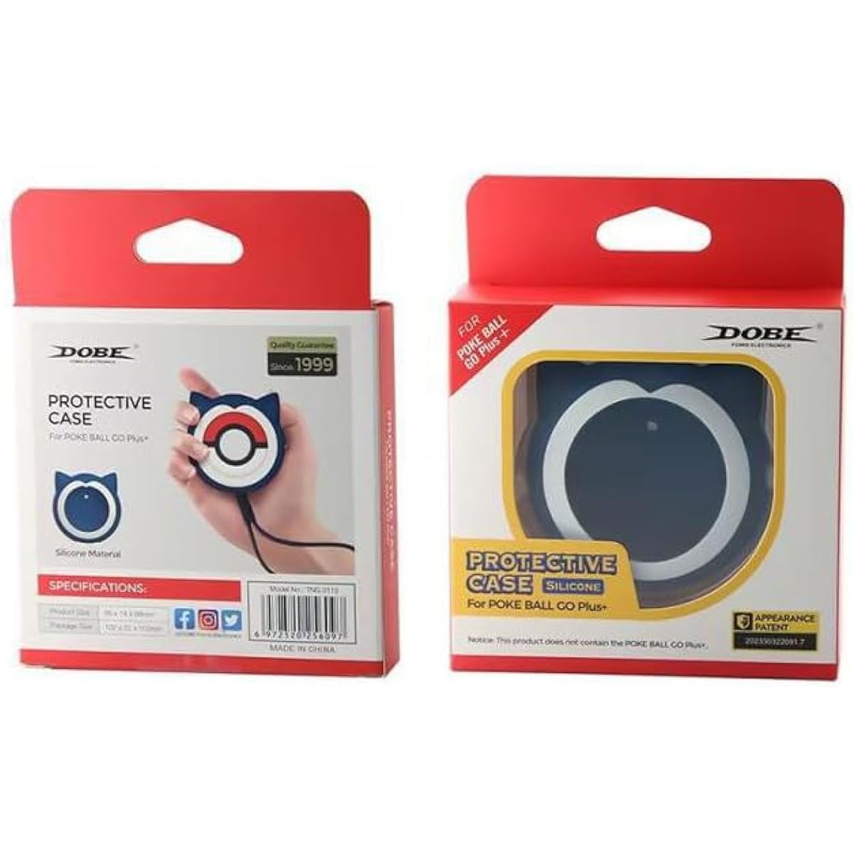 TNS-3115 Soft Silicone Protective Case for Poké Ball GO Plus+ (Blue)