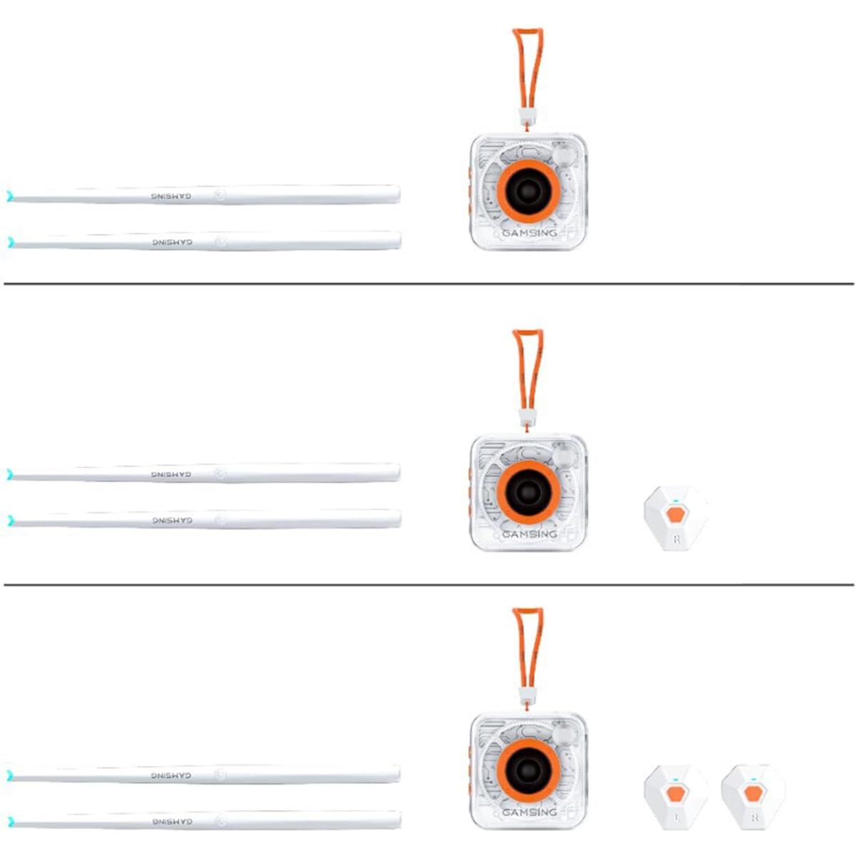 LOL-FUN Portable Electronic Air Drumstick Set Electronic Drum Set with Electric Drumsticks Virtual Air Drum Set for Adults Kids Gifts, Speaker