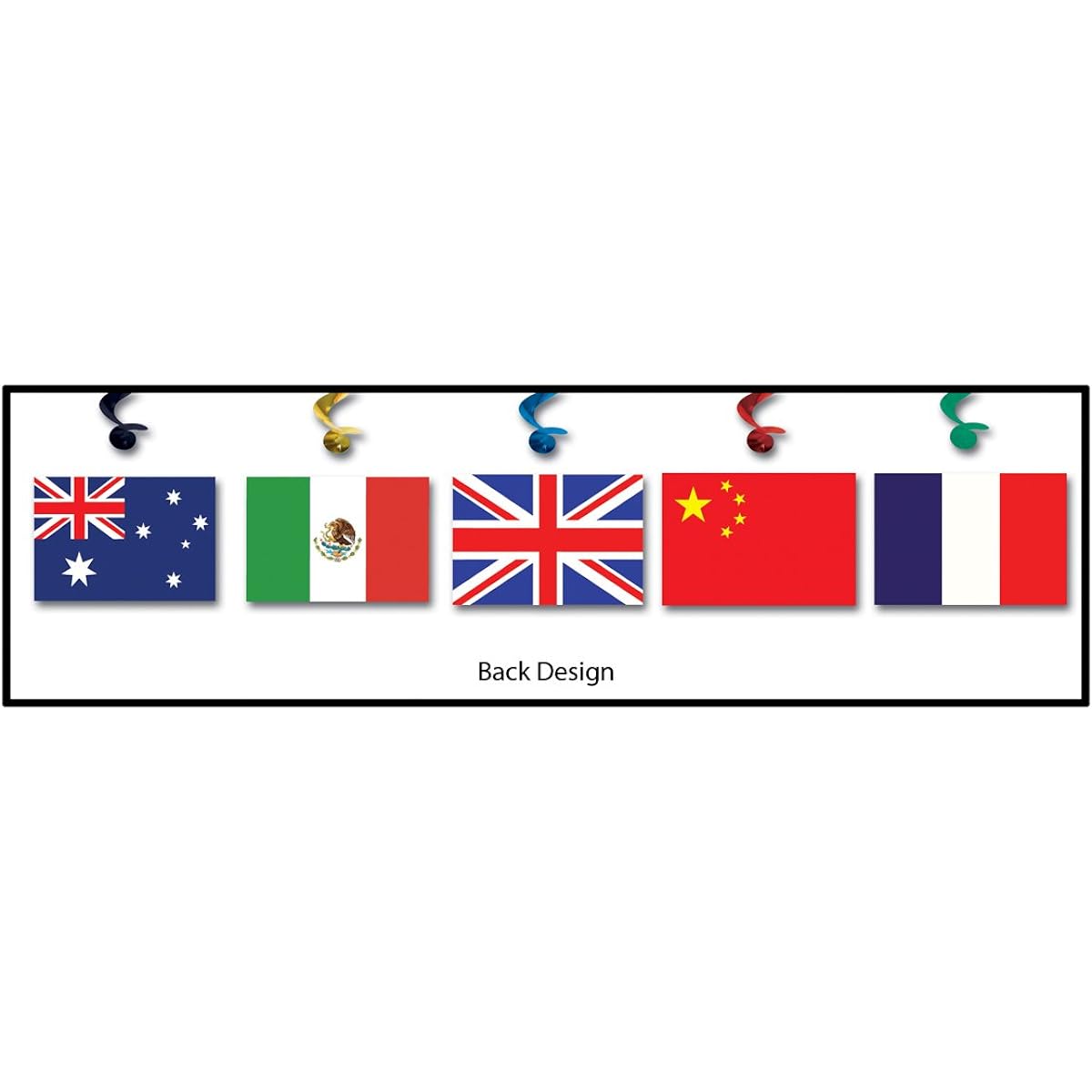 Beistle International Flag Wheel 10 Piece Multicolor