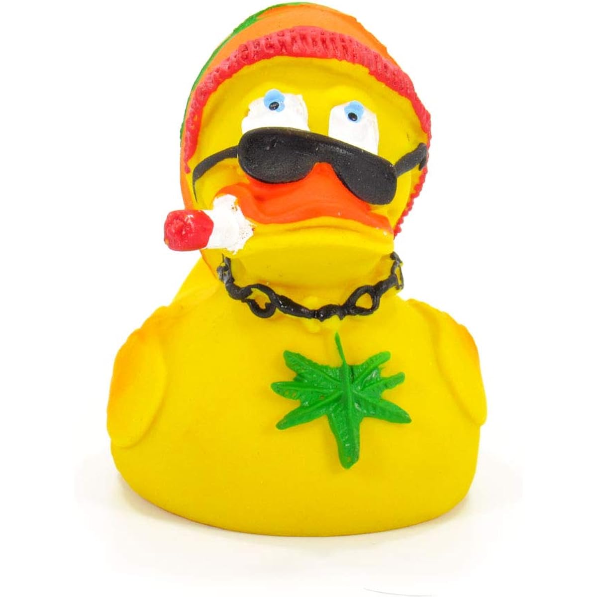 Lanco Rasta Hemp Rubber Duck Bath Toy | Natural, Organic, Eco-Friendly, Squeaker | Collectible | 3.5 Inch | Imported from Barcelona, Spain