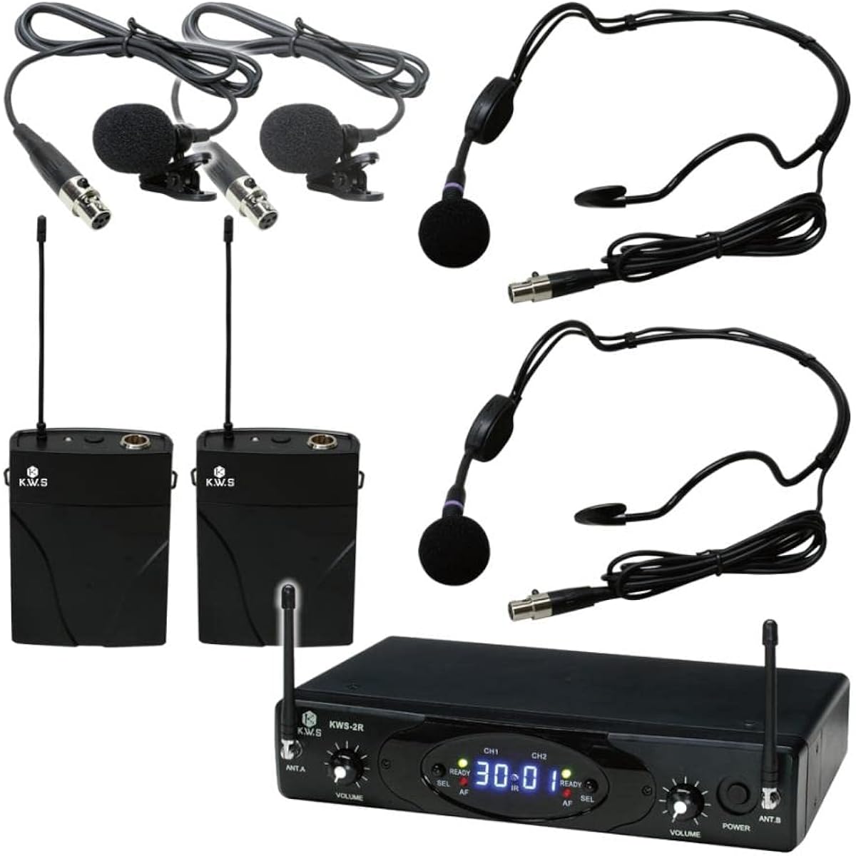 K.W.S Dual Wireless System Presentation Set KWS-2/PLHS-W