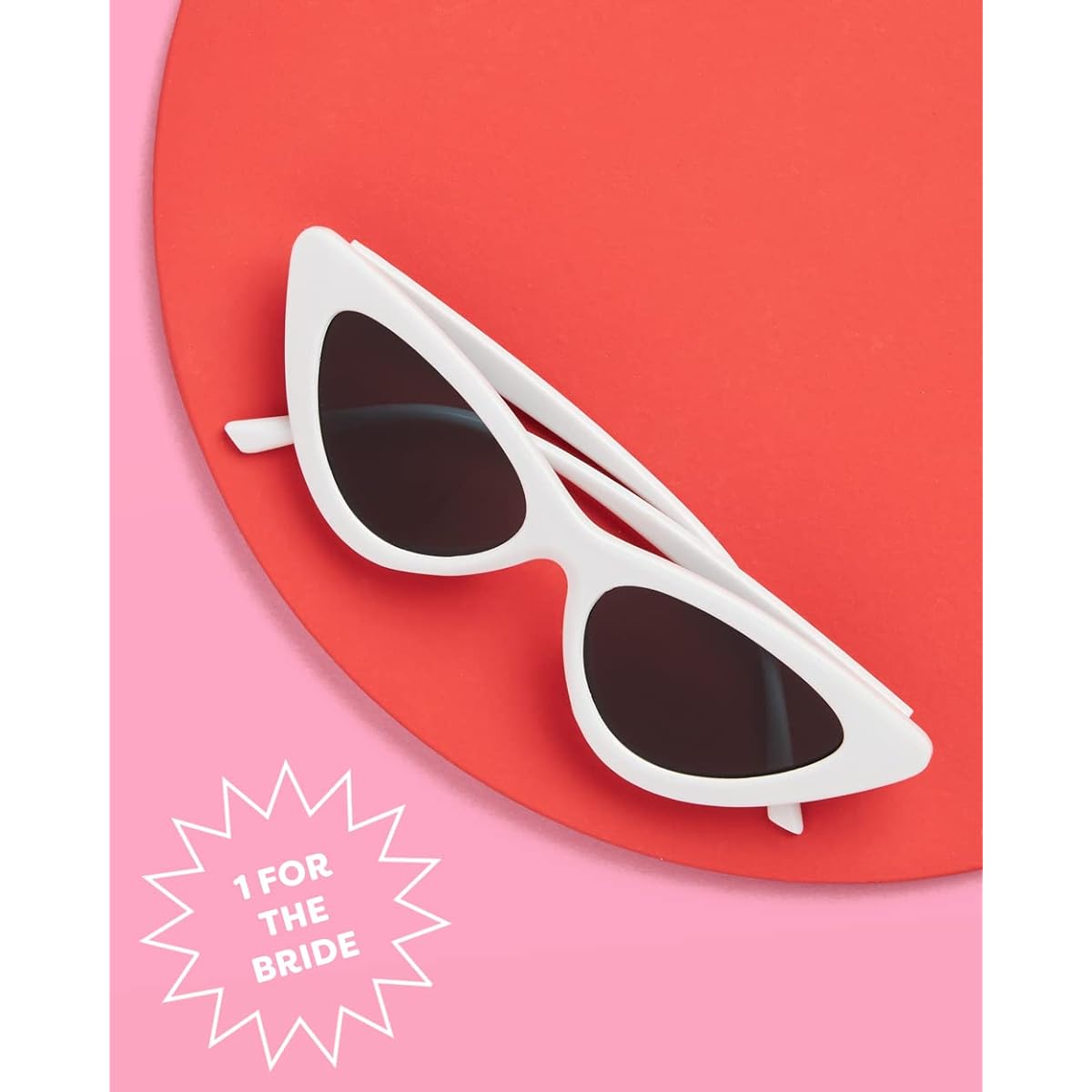 xo Fetti Bachelorette Sunglasses Set - 8 Pieces | Cat Eye Bach Party Decorations Pink Bridesmaid Sunnies Favors Bride Gifts + Bridal Shower Supplies