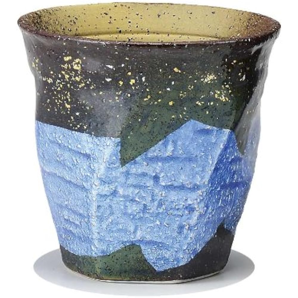 Kutani Ware Pair Free Cup Ginsai Gold and Silver Chirashi AK4-1162