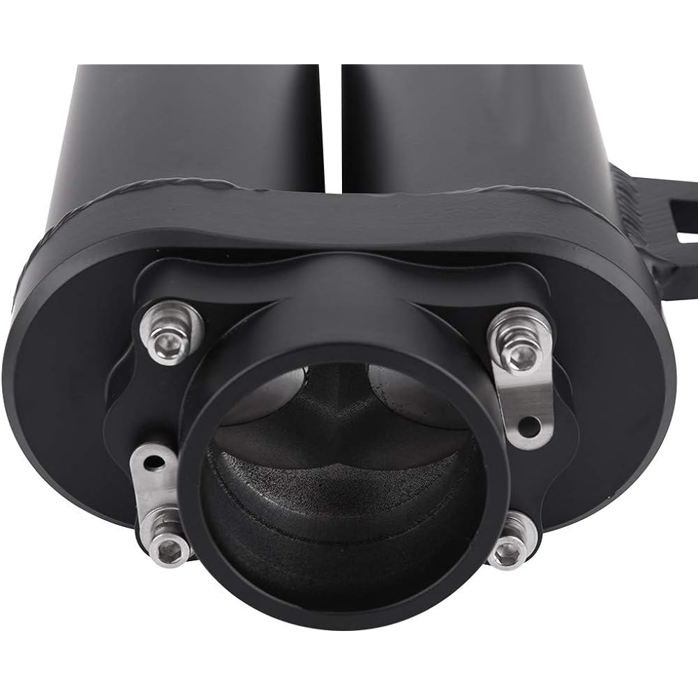 Exhaust Tail Pipe Double Rear Pipe Carter Exhaust Pipe Diameter 51mm Motorcycle Parts Applicable to Yamaha R6 MT-03 MT-07 MT-09 (28CM)