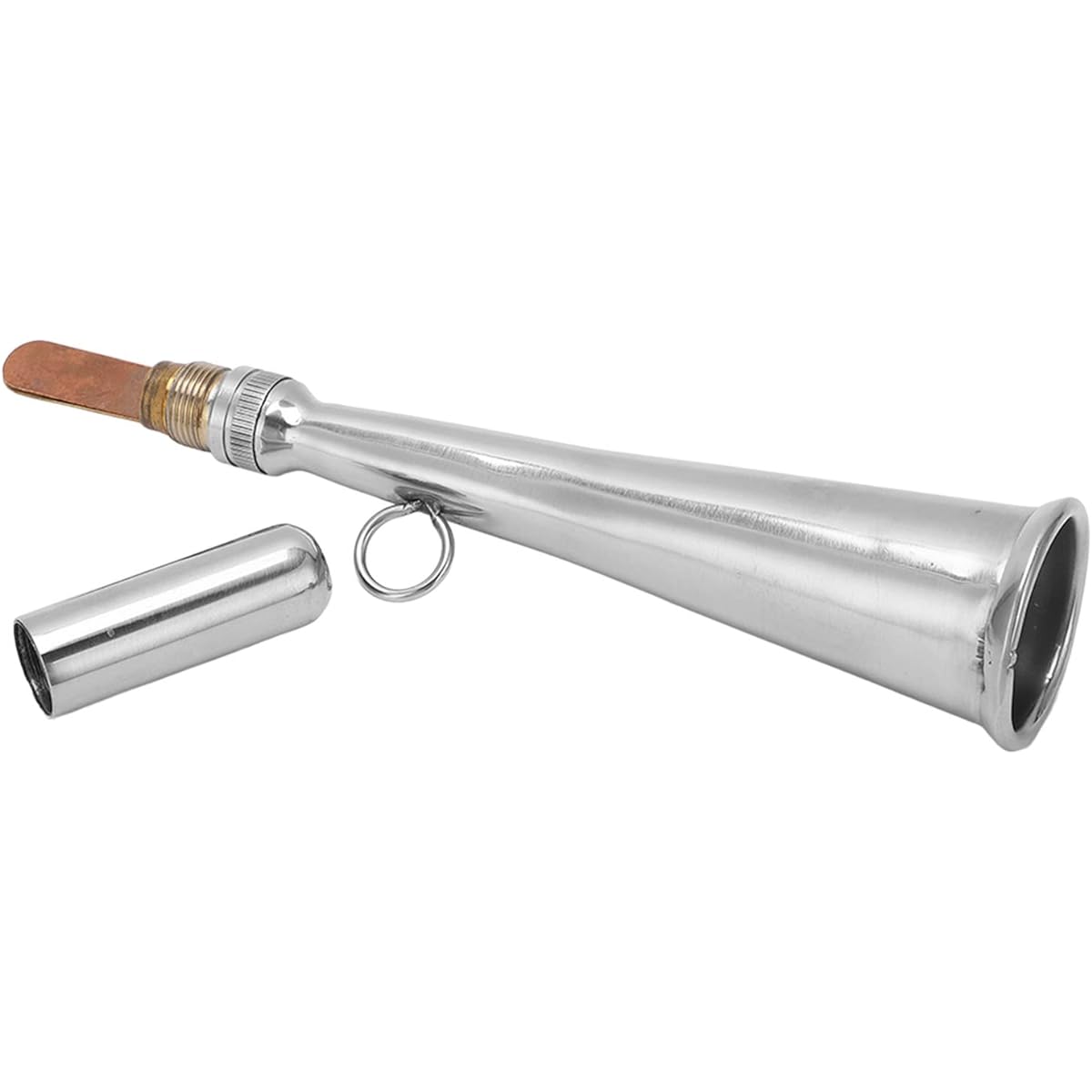Handheld Fog Horn Fog Horn Removable Mouthpiece Stainless Steel Clear Sound for Sailing