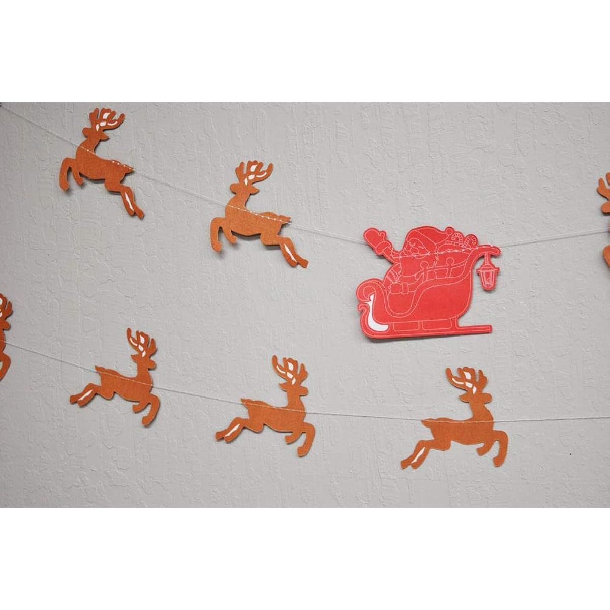 Quasimoon Holiday Theme Flag Pennant Banner by PaperLanternStore 11FT 2PGSLEIGH-2