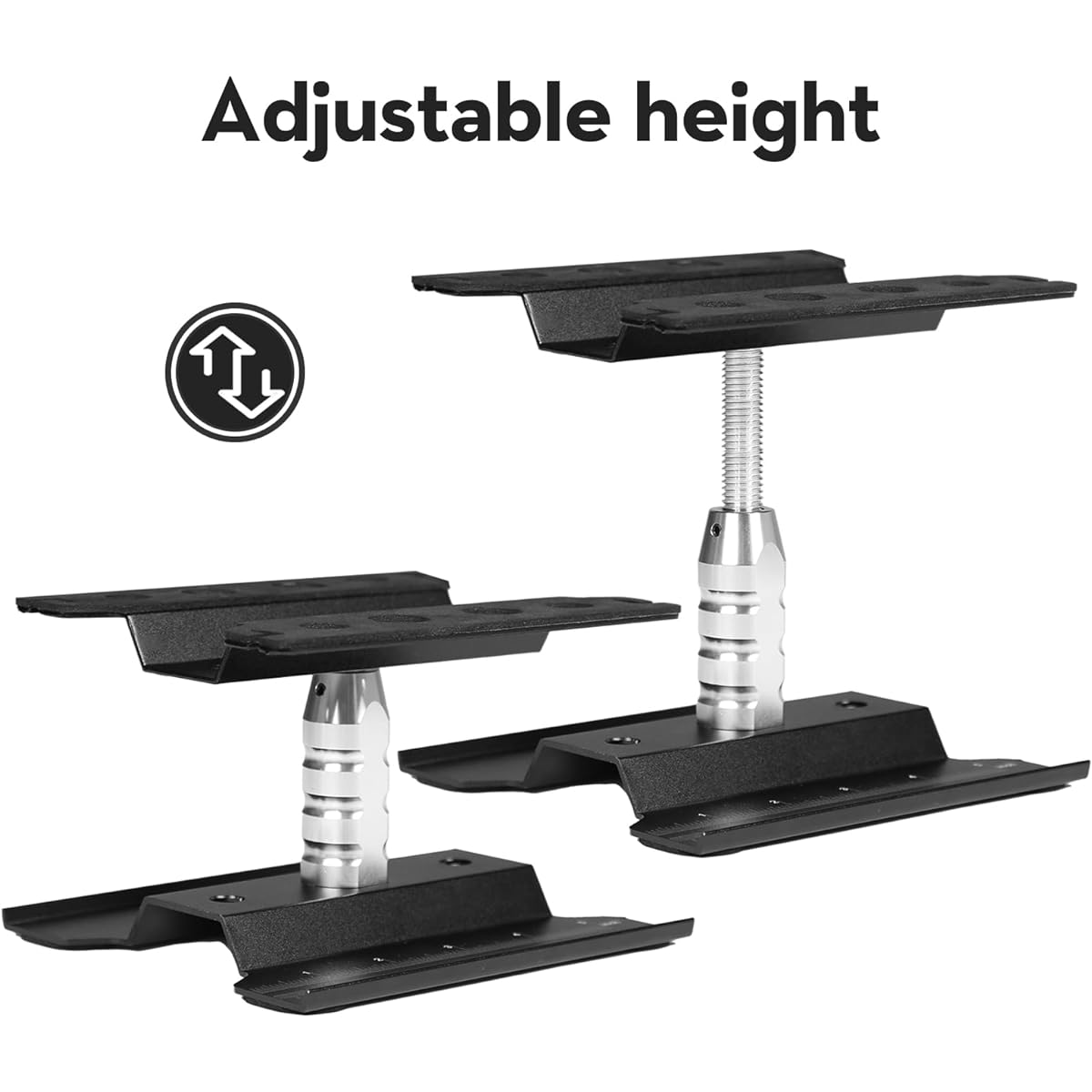 Buddy RC RC Hobby Car Workstation Workstand Aluminum Repair Workstation 360 Degree Rotation with Lift or Bottom Screw Tray for 1/8 1/10 1/12 Scale RC Truck Buggy (Black)