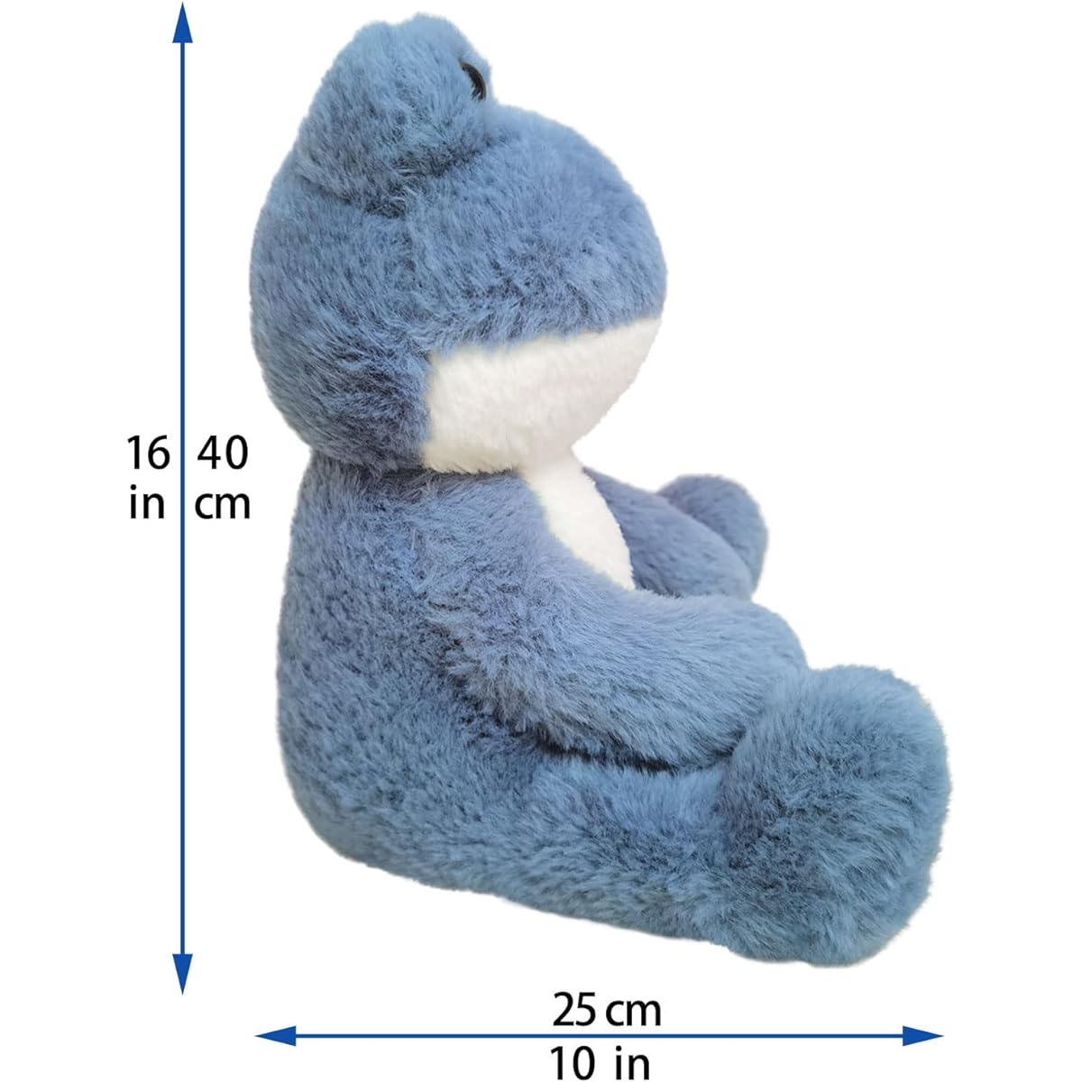 Doindute Navy Blue Frog Plush Toy, Cute Fluffy Frog Toy, Soft Cuddly Stuffed Animals for Boys Girls, Gifts for Kids and Girlfriend, 16 Inch