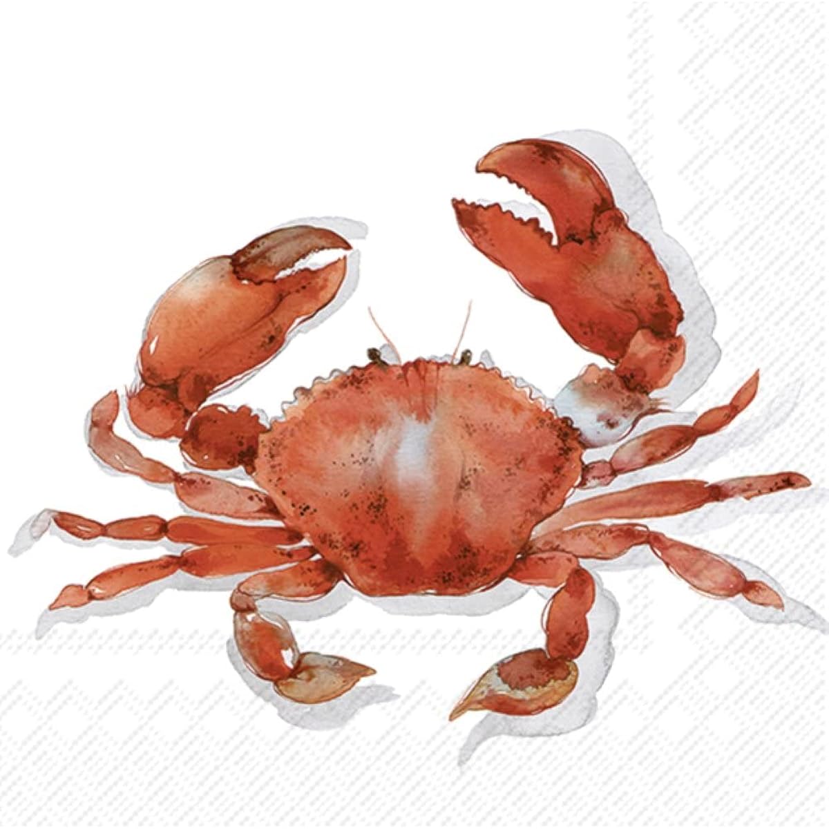 IHR Ideal Home Range - Paper Napkins Crab Coral 20 Sheets 3 Layer Lunch Napkins 6.5 x 6.5 inches