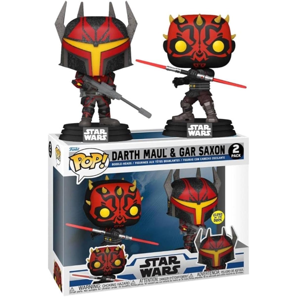 Funko POP Darth Maul & Gar Saxon Glow Dark 2 Pack