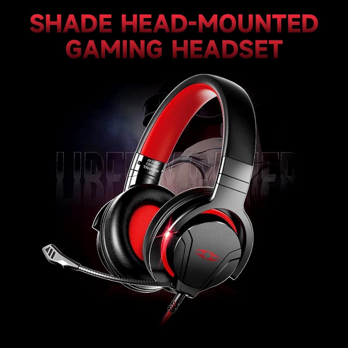 BUZHI SHADE Head-Mounted Gaming Headset 40mm Driver Unit Ergonomic Design Detachable Mic Wide Compatibility