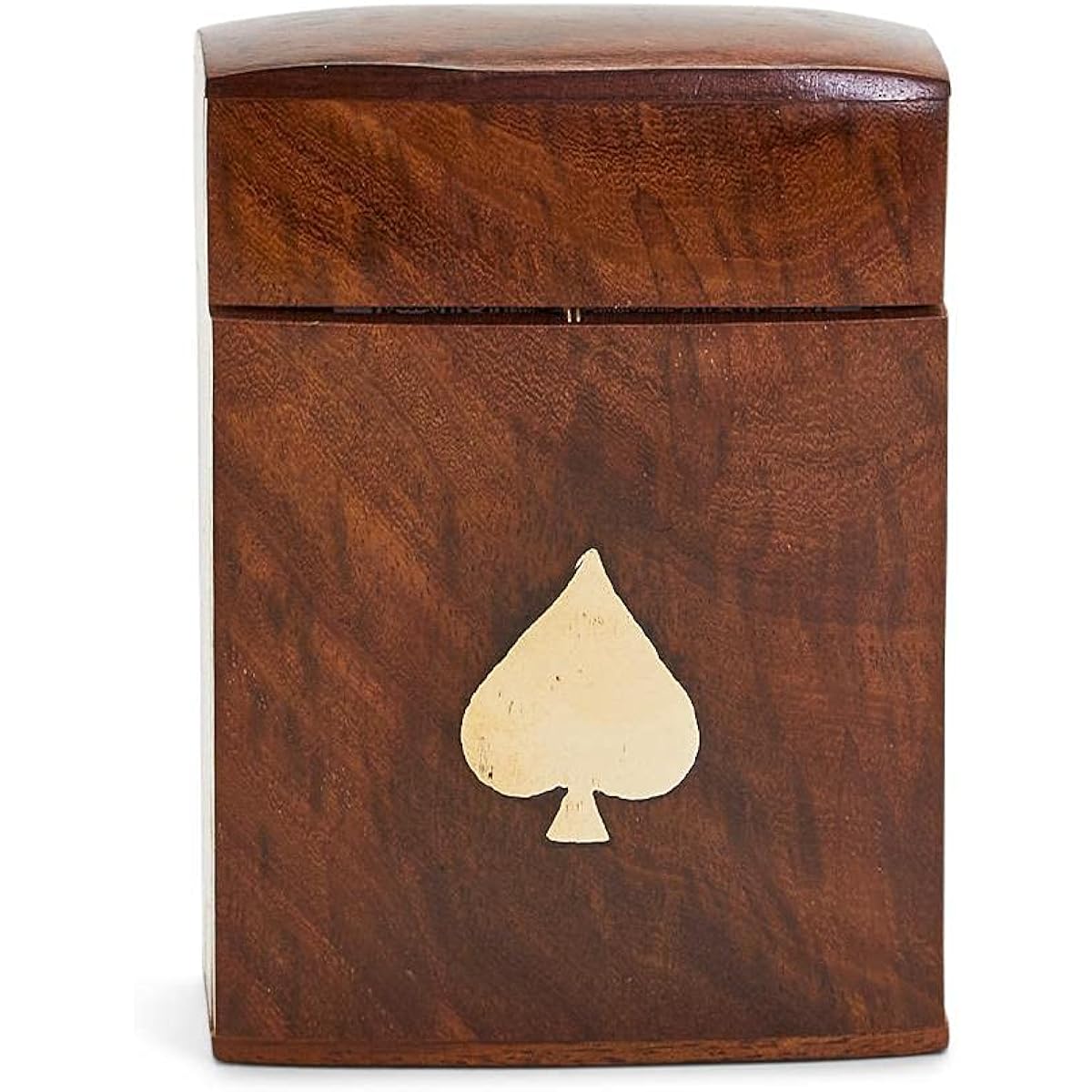 Two's Company 53576 Wooden Playing Cards Set in Wooden Box, 4.5" Tall