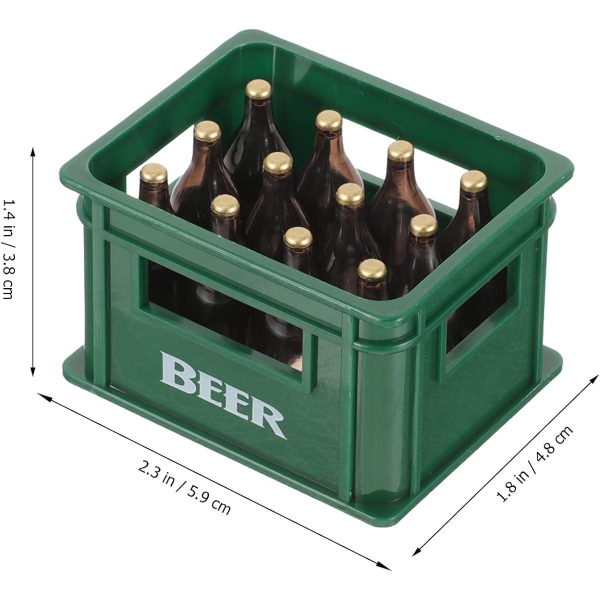 LOGOFUN 4pcs Dollhouse Wine Crate Miniature Beer Bottle Model Plastic Wine Basket Wine Bottle Dollhouse Kitchen Accessories Decoration