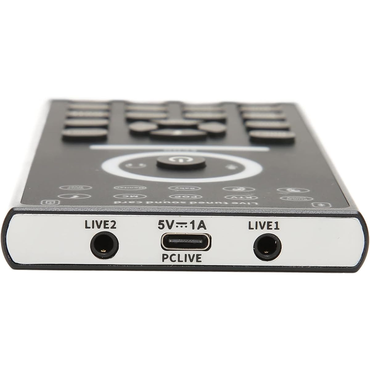 Mini Voice Changer Multi Sound Effects Plug and Play Handheld Live Sound Card Voice Changer Microphone for Phone PC