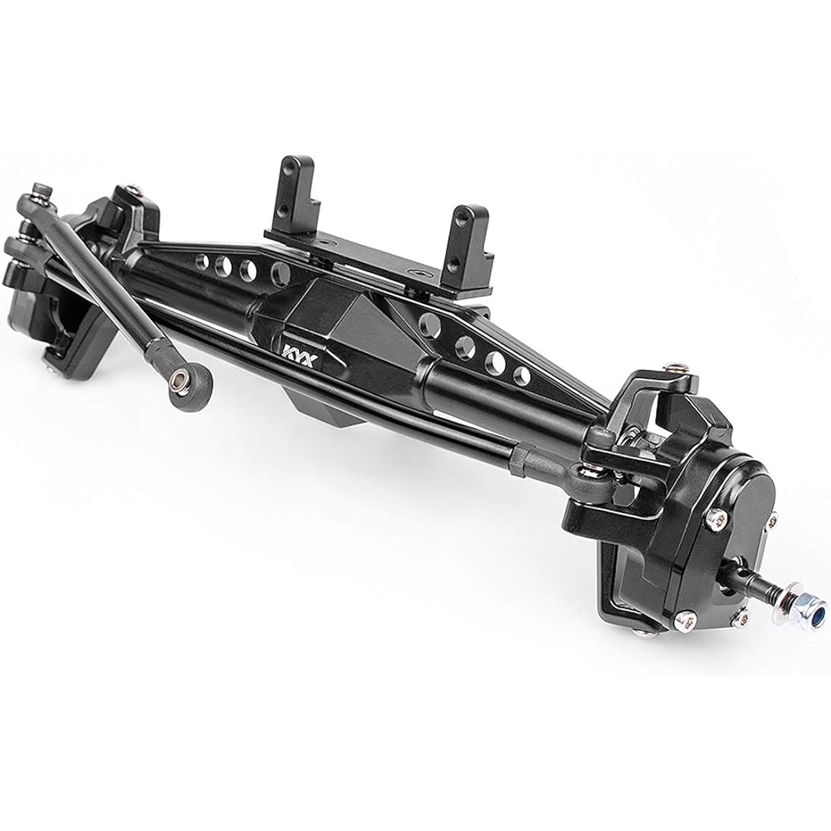 KYX Racing CNC Machined Alloy Front Axle Upgrade Parts Accessories for 1/10 RC Crawler Car Axial Capra Unlimited Trail Buggy UTB