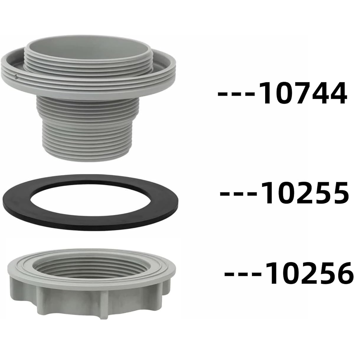 Pool Hose Connector Intex Parts 10744 10256 10255 Thread Strainer Connector Nut Washer (3 Sets)