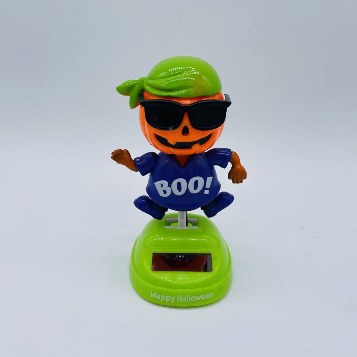 Mersuii Halloween Solar Dancing Toy Shaking Head Doll Car Dashboard Ornament Dancing Doll Shaking Head Figurine for Car Office Desk Home Decoration