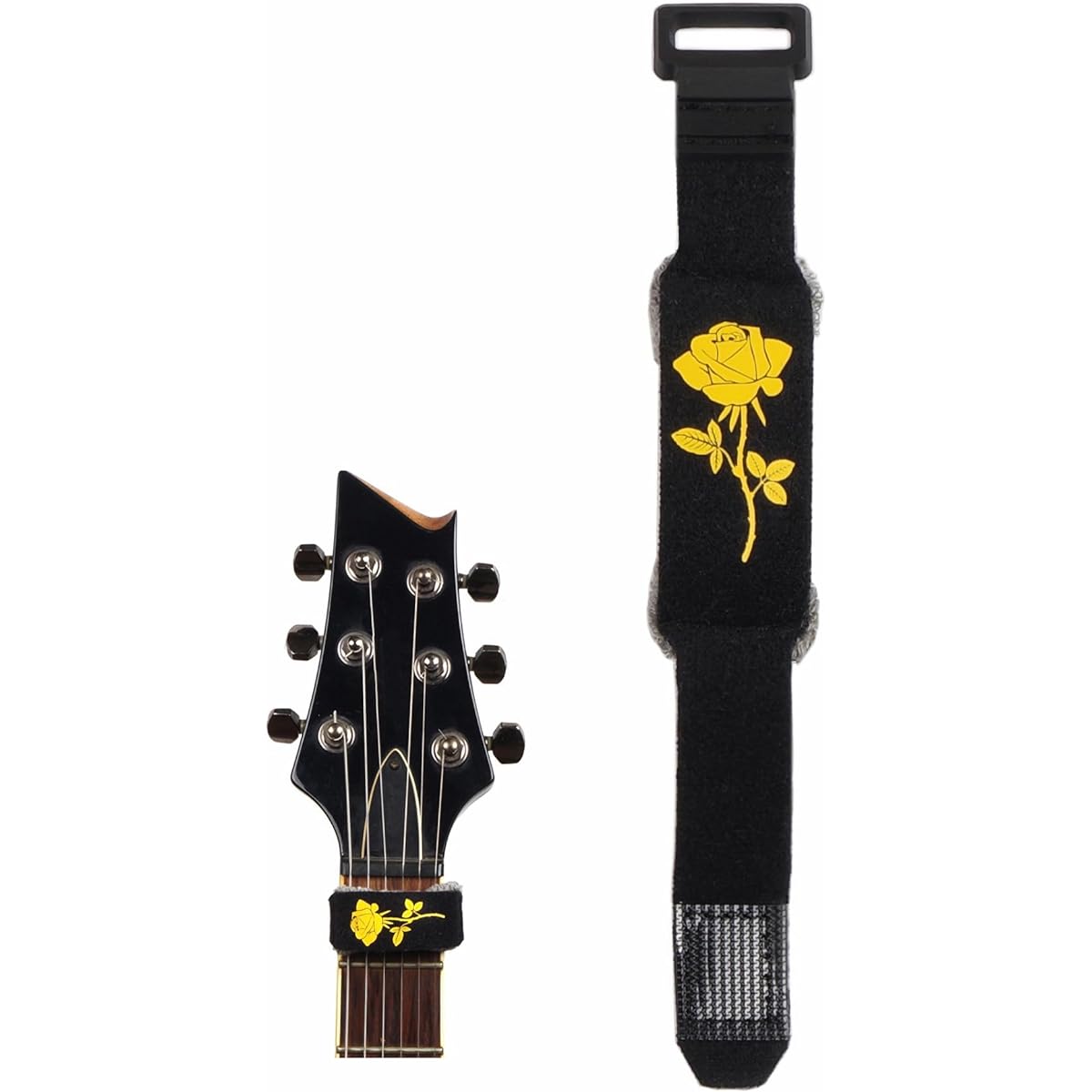 LMWKUN Guitar String Mute Damper with 3 Guitar Picks Fretboard Mute Trap Noise Reducer for Guitar, Bass