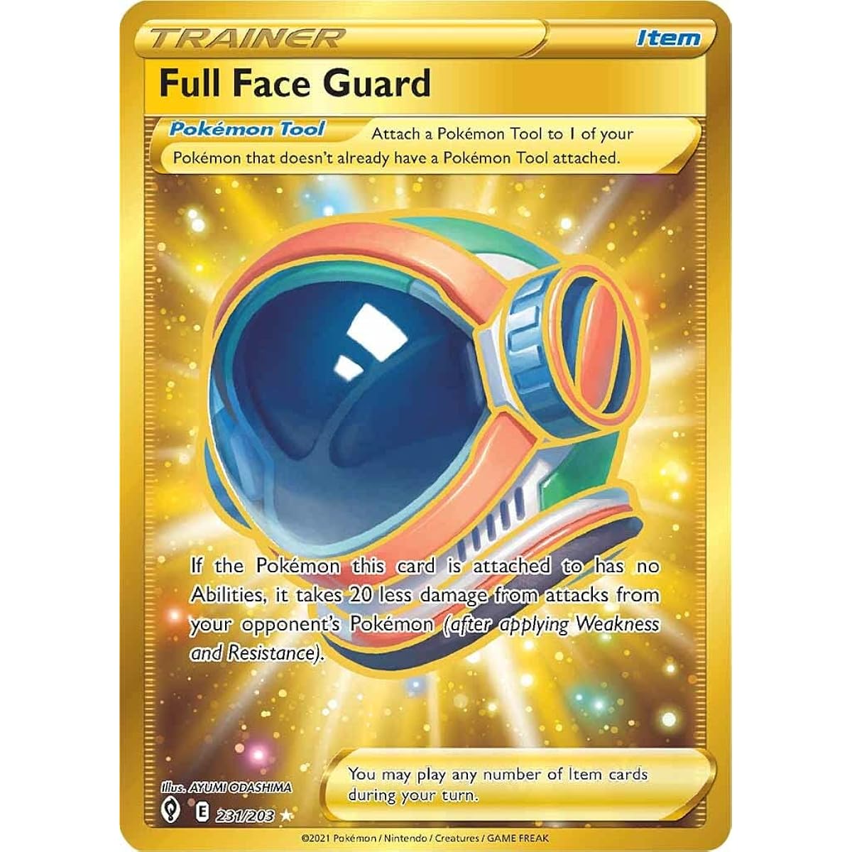 Full Face Guard - 231/203 - Secret Rare - Sword & Shield - Evolving Sky