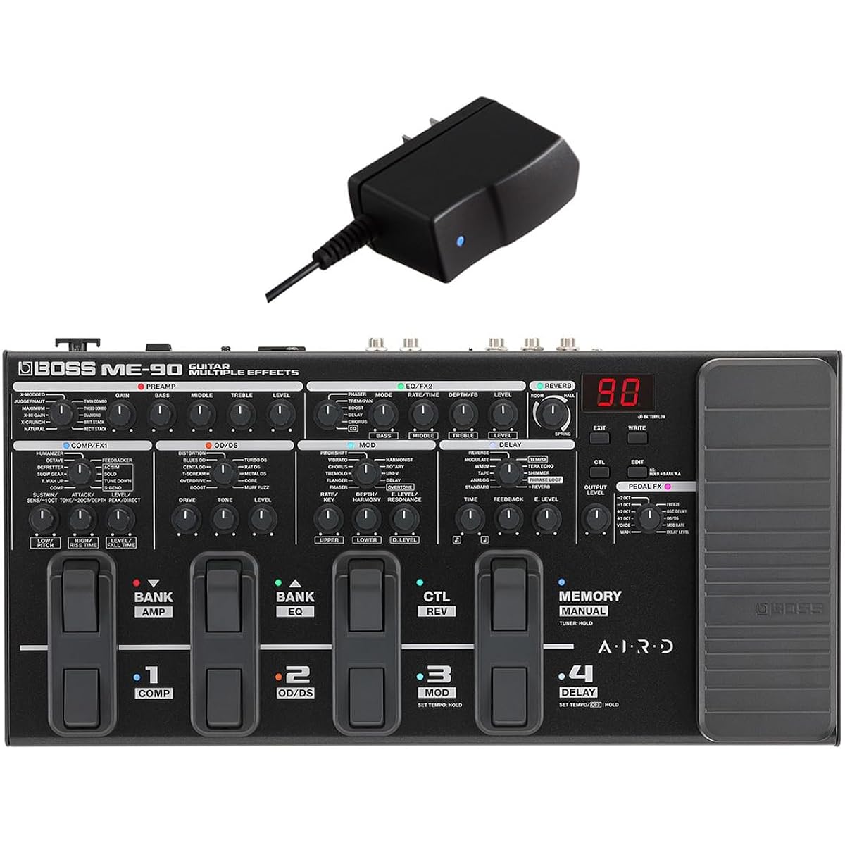 BOSS ME-90 + BOSS genuine adapter set Multi-effector for electric guitar ME90 + PSA100S2 Boss