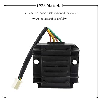 1PZ RV1-W04 4 Wire 12V Voltage Regulator Replacement for CG 125cc 200cc 250cc GY6 50cc 60cc 80cc 125cc 150cc ATV Dirt Bike Go Kart Moped and Scooter