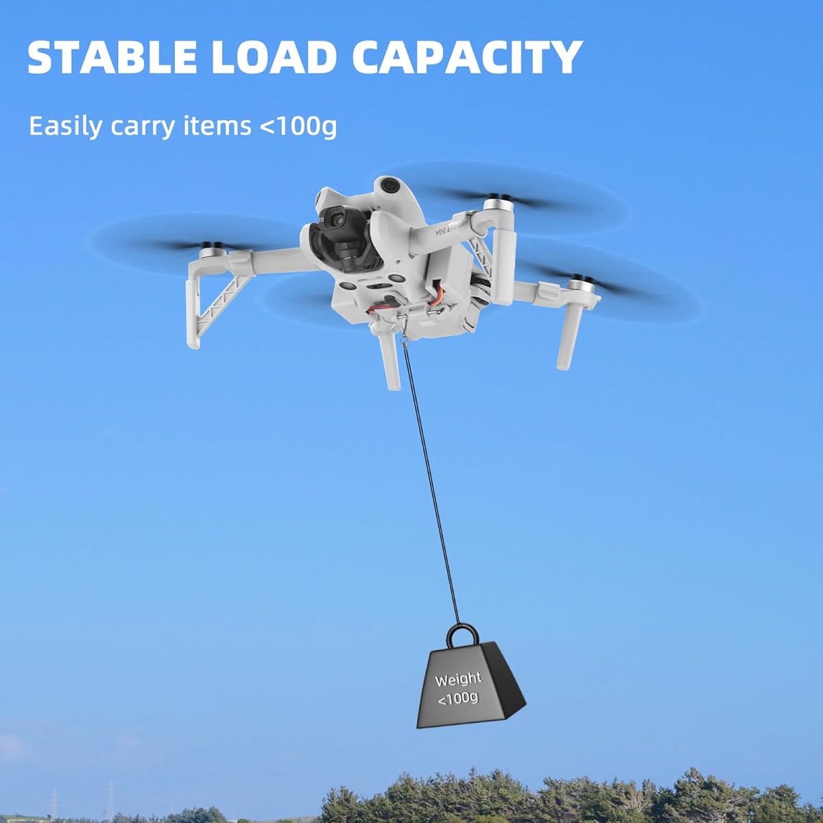 BRDRC Mini 4 Pro Payload Air Drop System Transport Release with Landing Gear Wedding Ring Thrower Fishing Bait Clip for DJI Mavic Mini 4 Pro Accessories