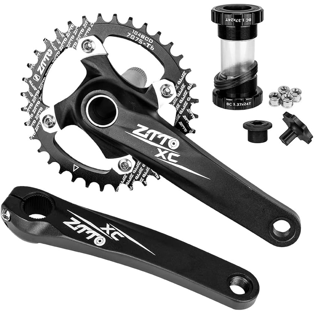 QISUO 1x10 Speed Derailleur Shifter, 1x10 Speed MTB Derailleur Shifter Groupset Bike Crankset 11-50T Cassette Flywheel 10 Speed Chain for MTB Mountain Bike