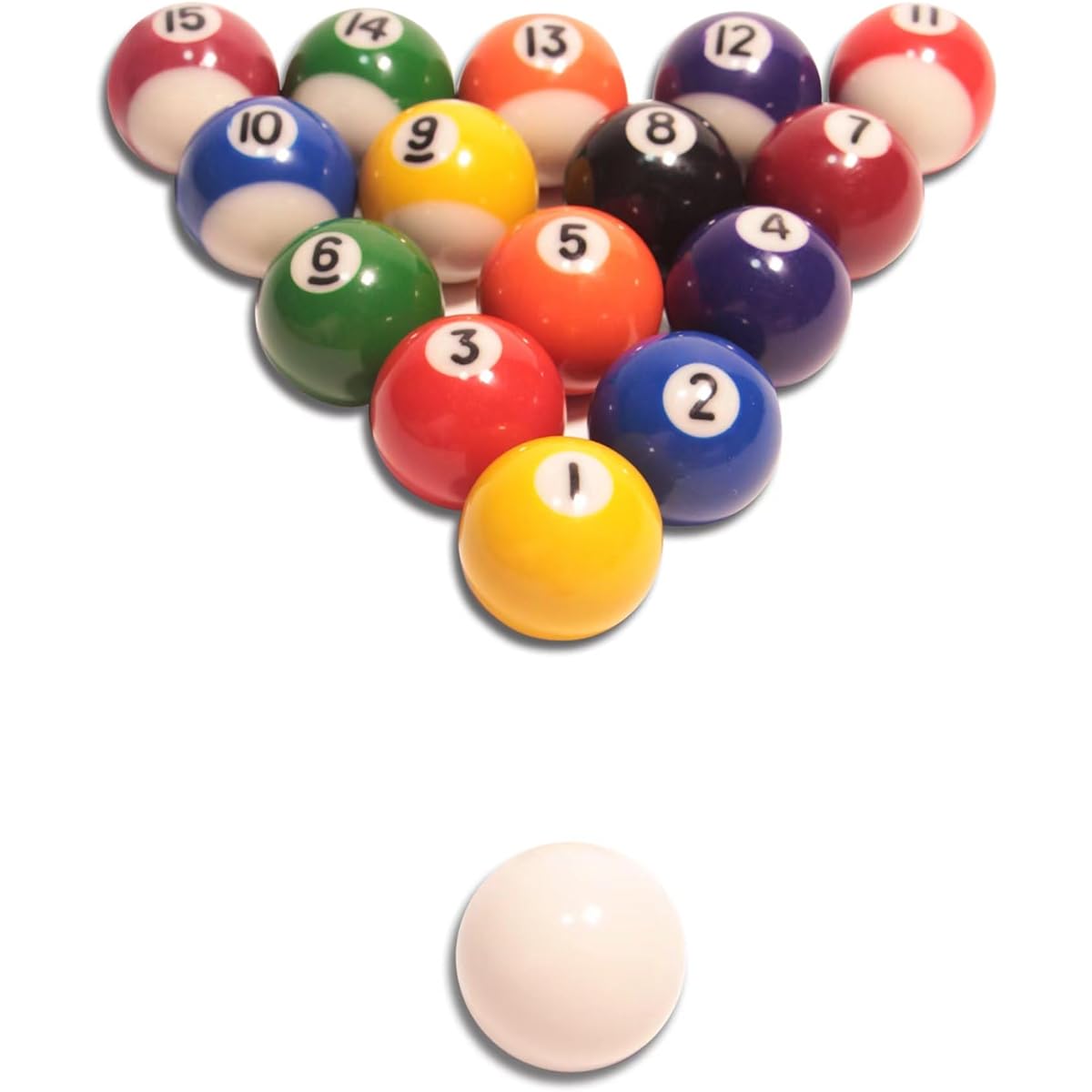 CUEMART Billiard Ball Set 2-1/4 or 1-1/2" 1.5" Size Regulation/Mini American Pool Game Complete 16 Resin Balls