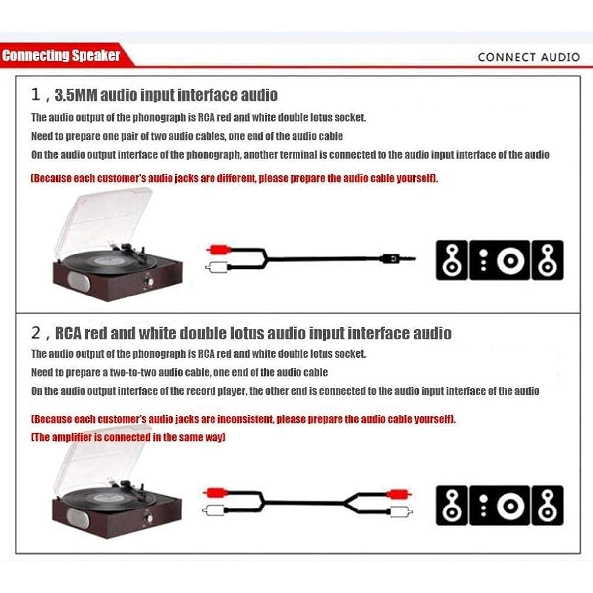 Record Player, Bluetooth Vinyl Record Player, Vinyl Turntable, Record Player, Portable Suitcase Deck with Powerful E