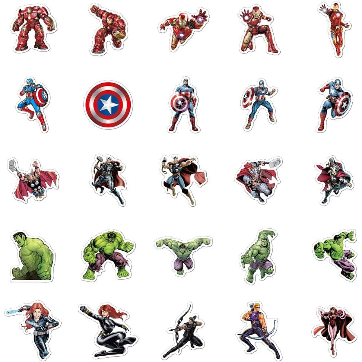 SEVONIO Superhero Avengers Stickers for Teens(104pcs) Comic Legends Stickers with Party Favors for Kids,Graffiti Waterproof Decals for Water Bottles Bikes Luggage Skateboard Package