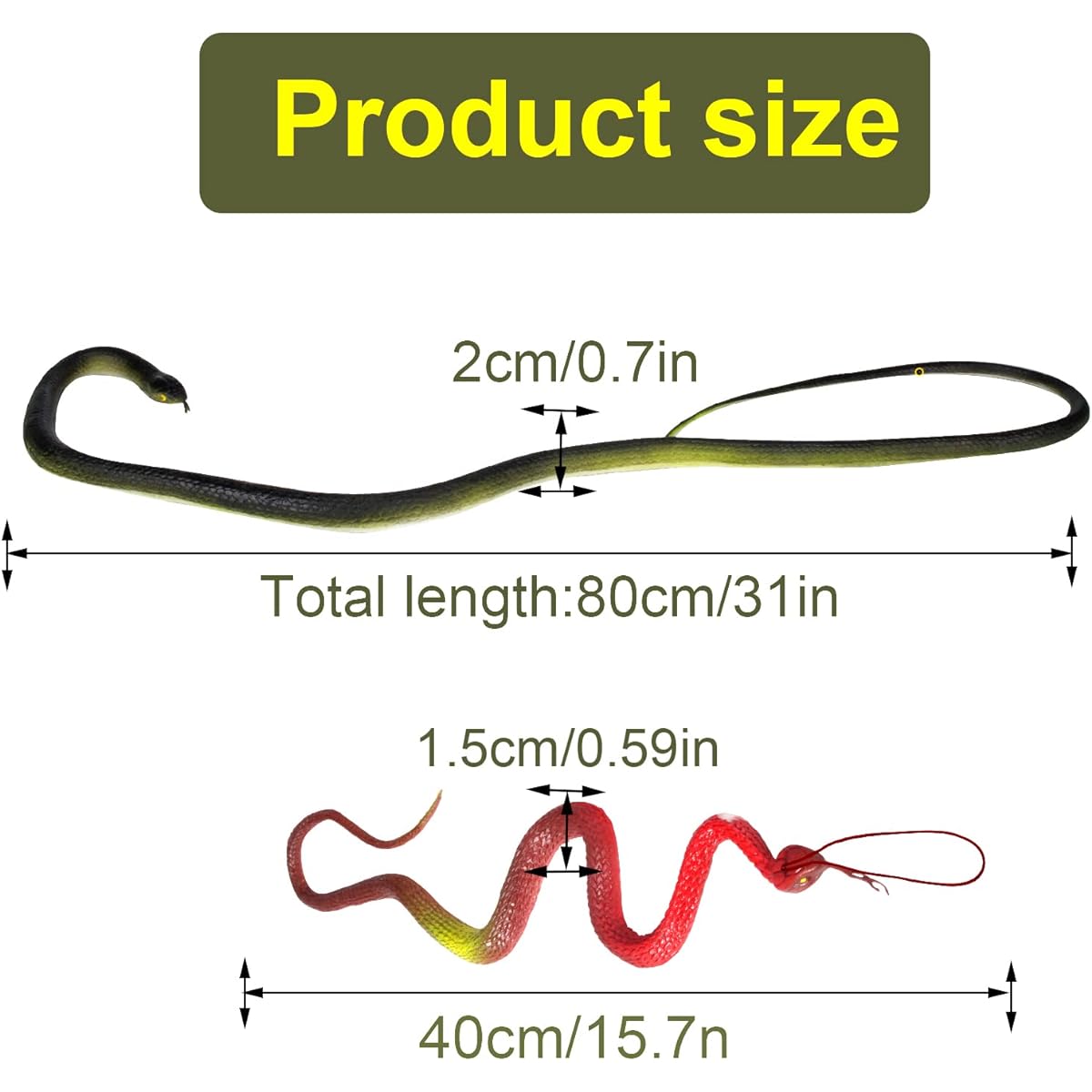 Shyflpopo Rubber Snake Realistic Decoration Bird Squirrel Mouse Prank Halloween Party Decorations Prank Toys Scare Party Favors for Kids