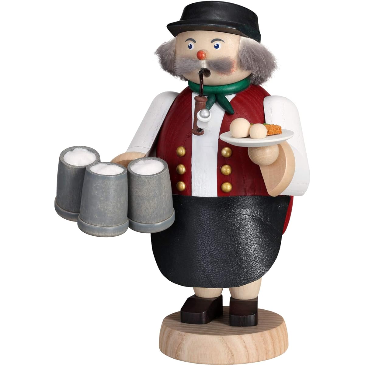 Smoke-emitting doll, husband, height 18 cm, Seiffen, Erzgebirge, original