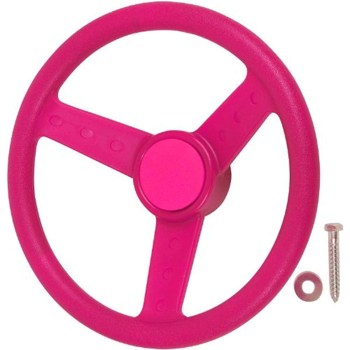 (Pink) - Swing Set Stuff Children's Steering Wheel with SSS Logo Sticker, Pink