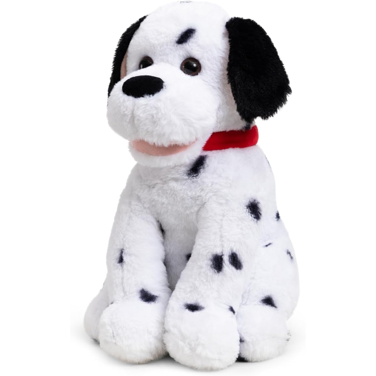 WENMOTDY Dalmatian Plush Toy Dalmatian Puppy Dog Stuffed Toy with Red Collar Kids Gift 13 Inch