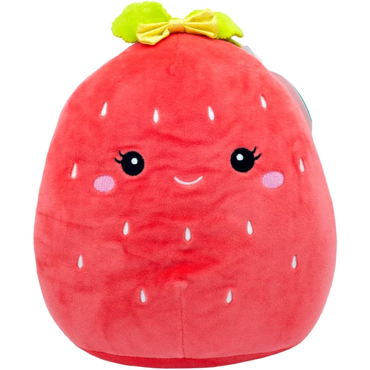 Squishmallow Official Kellytoy Plush Soft 8" Fruit and Veggie Squad Scarlet Strawberry with Bow