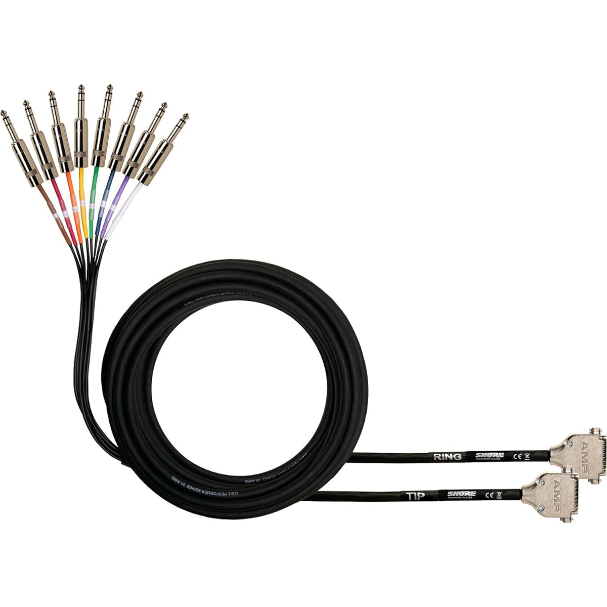 Shure DB25-TRSM 8 Channel DB25 to TRS Audio Snake | 25 ft.