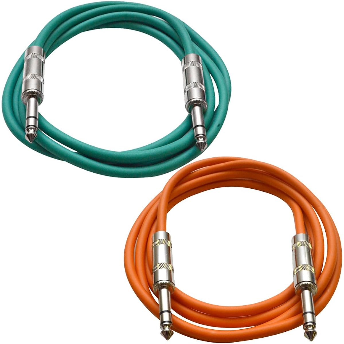 Seismic Audio Speaker TRS ¼" Patch Cable 6ft Balanced Cord 2 Pack